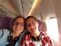 Samen vliegen, heerlijk :)
