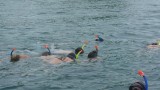 Naiade aan het snorkelen