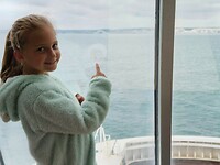 Op de boot - Dover in de verte