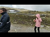 Bar weer in Noorwegen langs Sognefjellet