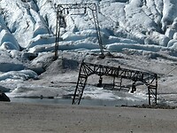 De skilift is ingestort