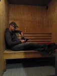 In de sauna. 😂
