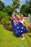 En ook een foto met de Australische vlag natuurlijk