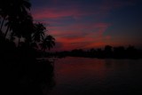 Zonsondergang vanaf de veranda
