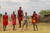 Masai met een verdwaalde toerist