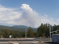 Bosbrand te zien vanuit Oakhurst