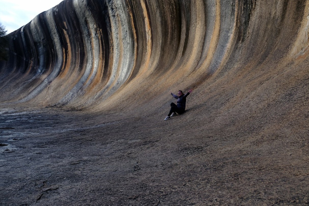 Ik bij de Wave Rock