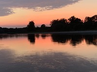 Zonsondergang bij de Elbe!