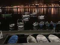 De Douro en de brug vanaf de camperplek: Parking São Pedro da Afurada,