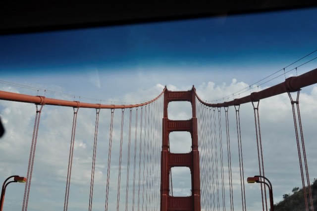 Driving on the Golden Gate Bridge