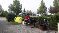 Eerste overnachting op het RV park in Cochrane