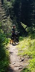 Even uitblazen op een singletrack..