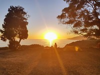 Sunset op El Captain Beach Statepark