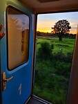 Sunset vanuit de trein