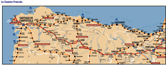 Kaart Route Frances