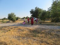 Met z'n allen op weg naar de rivier