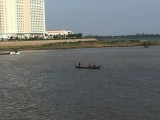 Afschuwelijk casino op de achtergrond