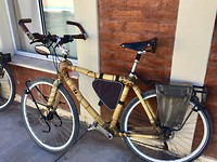 De bamboe fiets