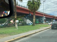 Geschilderde brug in Mendoza
