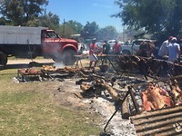 de asado ligt op de perilla