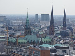 Zicht op Hamburg