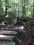 Trappen naar de Savica waterval
