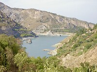 Stuwmeer Canales in de Sierra Nevada