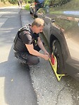 De wielklem gaat er weer af
