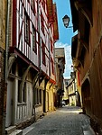 Smalle straatjes in Troyes