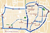 De plattegrond van de binnenstad lijkt op een champagnekurk