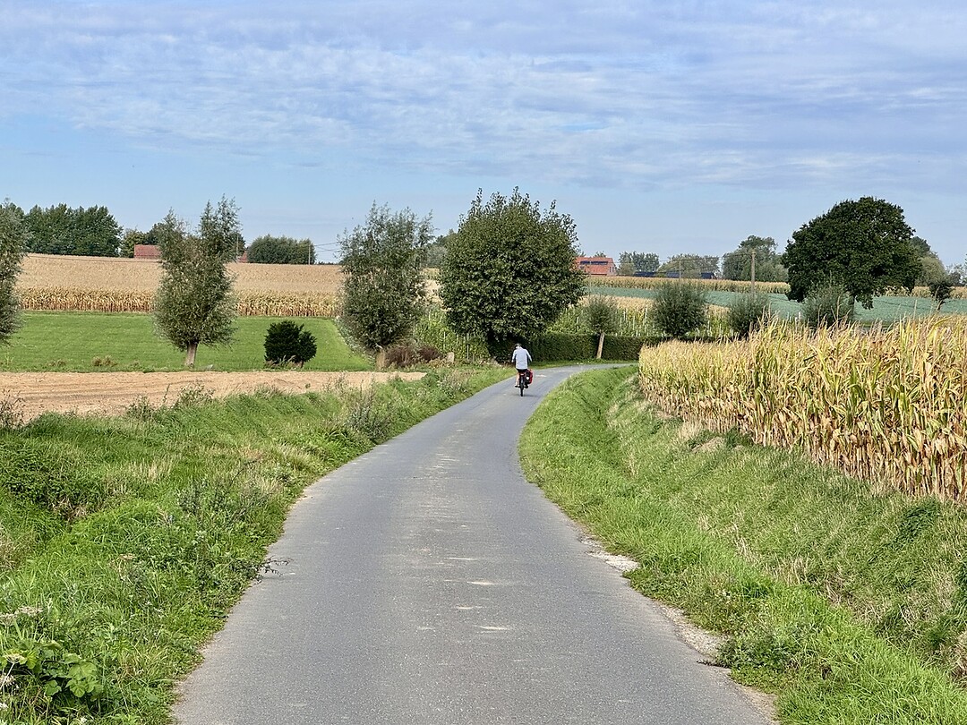 Fietsen over mooi rustige wegen