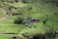 Een typische boerderij in de Andes