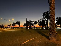 Zonsondergang in St Kilda; wat een kleuren!