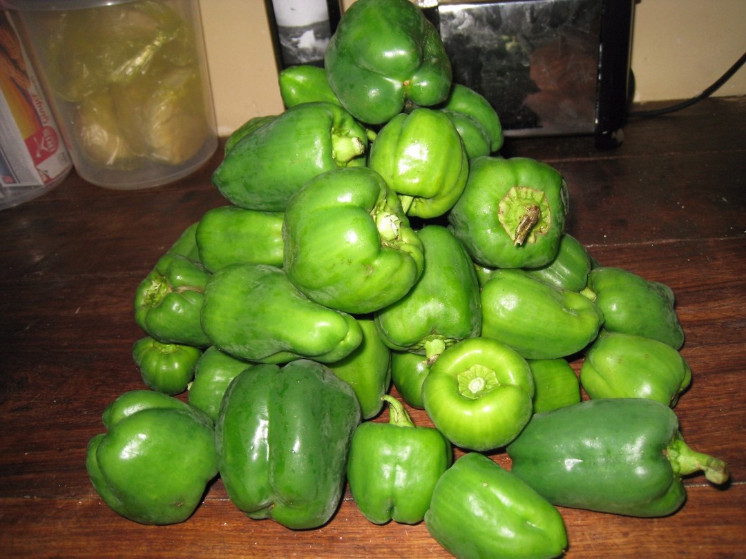 een paar paprika's
