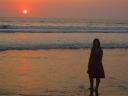 zonsondergang Seminyak beach