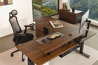 L shaped standing desk