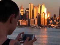 Tineke zonsondergang in skyline