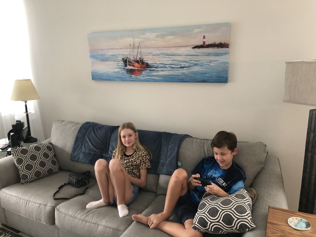 Lisanne en Jesse tijdens de laatste ochtend bij Tom en Kim