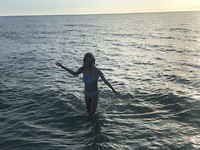 Lisanne in het water