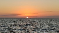 De zon gaat onder