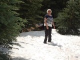 Tineke in de sneeuw