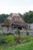 Een deel van 17e eeuwse stadje Plimouth Plantation