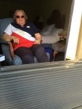 De barrière naar het balkon