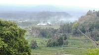 Mount Agung in de wolken