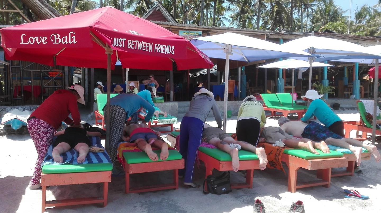 Massage `on the beach`