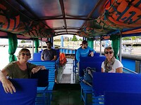 Motorboot op de Mekong rivier