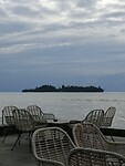Uitzicht vanaf beachclub Marawa