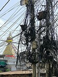 Stoepa Boudhanath en stroomvoorziening Katmandu