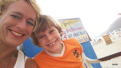 op de boardwalk, met de jongens
