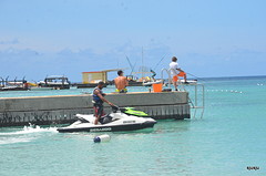 druk bij de pier